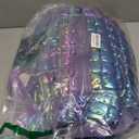 Quilted Backpack for Women, Lightweight Travel Gym Bag, Hiker Pack Drawstring Padding Backpacks, Puffer Travel Bag for Casual Daypack (Dazzling Purple)