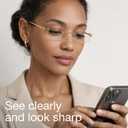CCVOO Fashion Metal Rimless Reading Glasses for Women - Computer Readers with Blue Light Protection 1.25x