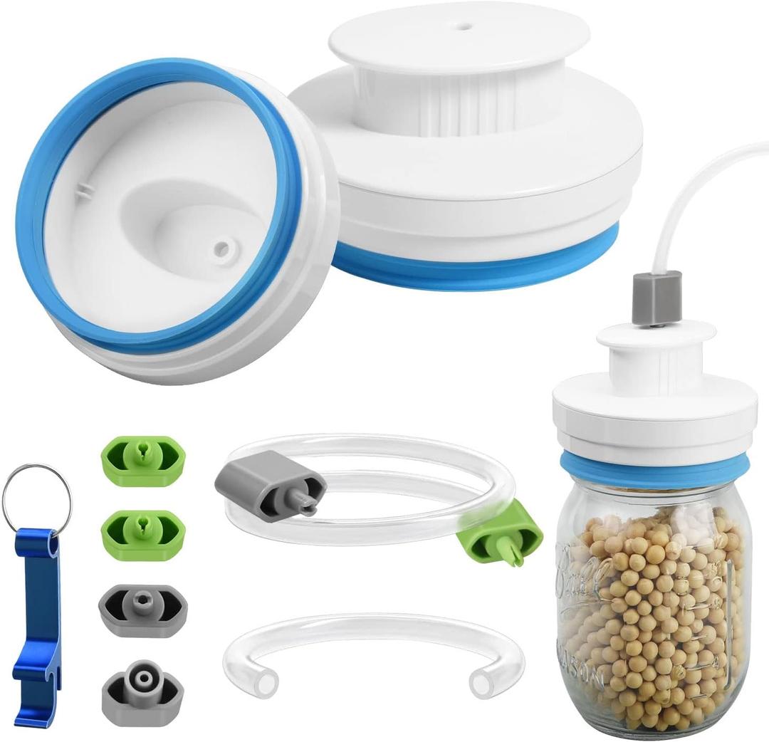 Mason Jar Sealer kit for FoodSaver Vacuum Sealer, Regular and Wide Mouth Mason Jar Vacuum Sealer Kit with Accessory Hose, Jar Sealer Attachment Compatible with All FoodSaver Vacuum Sealers Mason Jar Sealer kit for FoodSaver Vacuum Sealer, Regular and Wide Mouth Mason Jar Vacuum Sealer Kit with Accessory Hose, Jar Sealer Attachment Compatible with All FoodSaver Vacuum Sealers