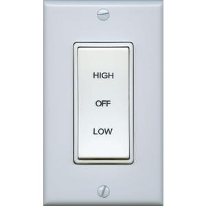 GAF Master Flow Speed Fan Control Switch for Whole House Fans - Control Low/High Speed & Off, 12-Hour Timer Compatible, Easy Installation