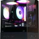 Zalman CUBIX-G Micro-ATX PC Case, MATX Case with 3 X 120mm FRGB Fans Pre-Installed, Panoramic View Tempered Glass Panels, USB Type-C Port, Fits up to 280mm GPUs, Black