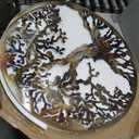 Tree of Life Metal Art, Large Wall Decor, 36 inches, Heat Colored