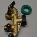Lifynste 4 Way Brass Hose Splitter, 3/4" Brass Hose Faucet Manifold, Garden Hose Adapter Connector