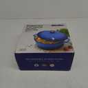 MELLERHOME 4.5 QT Enameled Cast Iron Dutch Oven, Heavy-Duty Casserole Dish and Braiser Pan with Lid and Stainless Knob, Oven-Safe up to 500 F & Across All Cooktops, Aqua Blue