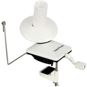 Loops & Threads Yarn Winder – Hand Crank Ball Winder with Clamp for Knitting & Crochet, Durable Plastic & Steel, Easy Assembly