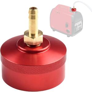 Fuel Gas Cap with Brass Hose for Honda EU2200i EU1000i EU2000i EU3000i, Extended Run Fuel Gas Cap Brass Hose, Gas Tank Cap Generator Parts (1Pc Red)