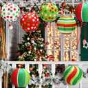 6 Pcs Christmas Paper Lantern 10" Red & Green Hanging Paper Lanterns Christmas Ceiling Hanging Decorations for Xmas Home Indoor Holiday Party Decor (Red&Green)