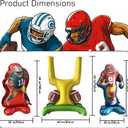 4 x Football Party Balloon Set  Includes Goal Post & 2 Football Player Balloons, Perfect for Birthday, Tailgate & Game Day Celebrations