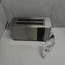 Mueller UltraToast Full Stainless Steel Toaster 4 Slice, Long Extra-Wide Slots for Bagels and Waffles, 6 Browning Levels, LED Display, Cancel/Defrost/Reheat Functions & Removable Tray, Kitchen Gadgets