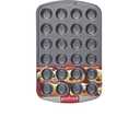 GoodCook Bradshaw Mini Muffin Pan 24 Cup, Classic, Round, Gray