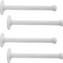 Industrial Pipe Shelf Bracket, 4 Pack Black Iron Shelf Bracket Rustic Wall Mounted Floating Shelf Shelving Heavy Duty Support Hardware for Wood (8",White)
