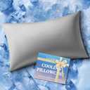 Cooling Pillow Case Standard Size Pillow Cover with Zipper for Hot Sleepers Breathable & Gentle on Skin, All-Night Comfort (Dark Grey, 1Pcs)
