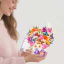 2 x Mini Birthday Cards, Birthday Gift Card with Music and Light, Flower Bouquet 3D Card with Butterflies for Mom, Women, Wife (Butterfly & Daisy)