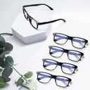 SIGVAN 5 Pack Reading Glasses for Men and Women Blue Light Blocking with Spring Hinge Readers Computer Eyeglasses