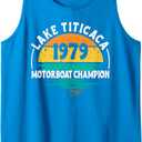 Lake Titicaca Motorboat Champion Tank Top, XX-Large, Sapphire Blue