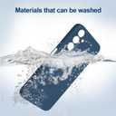 GiiYoon Silicone Case Compatible with Samsung Galaxy A15, Full Body Silky Soft Touch Phone Case with Camera Protection, Shockproof Cover with Microfiber Lining, Blue