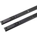 Drawer Slide 11 Inch Ball Bearing 3 Section Drawer Cabinet Slide, Side Mount 2pcs,Black
