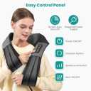 Nekteck Shiatsu Neck Massager with Heat for Pain Relief Deep Tissue, 2026 Upgraded 3D Back Shoulder Kneading Massage Pillow, Mother's Day Father's Day Relaxation Gifts for Mom Dad, Black(NOT Cordless)