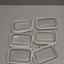 Sanwuta 6 Pcs Clear Hard Zipper Case Plastic Zipper Pouches Transparent Makeup Bag Pencil Case Pouches Toiletry Diaper Bag for Travel Toy Storage Organizer Bins(White,7.48 x 3.94 x 2 Inch)