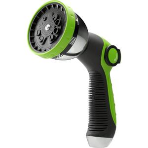 ALMA Garden Hose Nozzle Sprayer with Thumb Control On Off Valve - 10 Spray Pattern Garden Hose Sprayer Nozzle - Perfect Water Hose Nozzle for Outdoor (Green)