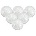 M METERXITY 6-Pack Decorative Ball for Bowls, 3 Inch Mosaic Glass Balls Decorative Glass Orbs for Home Decor/Dining Tables/Wedding Party/Coffee Table/Centerpiece Decor [White]