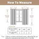 LAMIT Cream Linen Curtains 36 Inch for Windows, Soft Thick Linen Textured Light Filtering Drapes Bronze Gromment Boho Neutral Panels for Basement/Bathroom/Kitchen, 2 Panels, 34 x 36 Inch