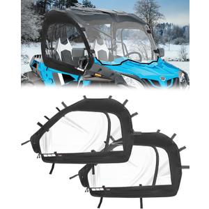 StarknightMT ZForce Cab Enclosure, Soft Upper Doors with Zippered Windows Compatible with CFMOTO ZForce 800 EX/Trail2019-2022/ Zforce 10002018-2019Windproof Soft Windshield for Easy to Get on/off