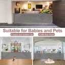 85 Inch Retractable Baby Gates Extra Wide Retractable Dog Gate for Wide Openings Indoor Outdoor Retractable Gate Mesh Dog Gates for The House Extra Wide Baby Gate Retractable Gates for Dogs, Gray