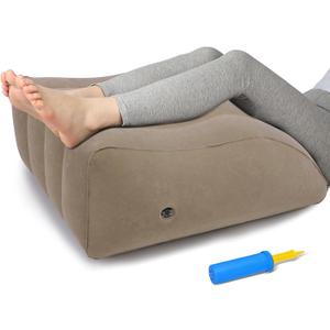 Inflatable Leg Elevation Pillow, Wedge Pillow for Sleeping, Portable Wedge Pillow, Improve Circulataion and Reduce Swelling, for Sleeping, Recovery, Pregnant (Camel)