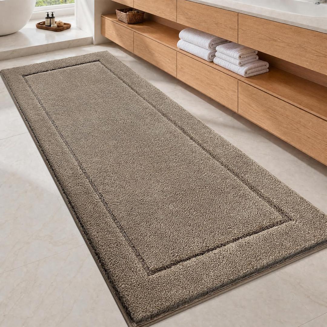 Microfiber Runner Rug 30" x 72", Bathroom Rug for Kitchen, Hallway
