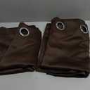 NICETOWN Thermal Curtains 84" Long, Energy Smart Thermal Insulated Solid Grommet Blackout Curtains/Drapes Window Panels (2 Panels, 34-inch x 84-inch, Toffee Brown)