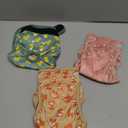 Langsprit Washable Female Dog Diapers - Doggie Reusable Diapers for Doggy Puppy Female in Period - Highly Absorbent Dog Heat Panties (Flamingo Duck) M