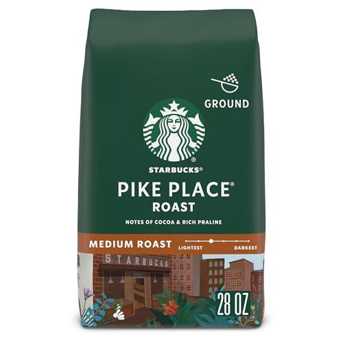 Starbucks Ground Coffee, Medium Roast Hot or Iced Coffee, Pike Place Roast, 28 oz, Best Before 25 FEB 2025 