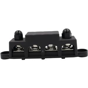 48v Dc Battery Bus Bar Distribution Block with Cover Terminal for Automotive Rv Applications Heavy Duty Power Distribution Black