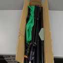 2 in 1 Green Backdrop Stand Kit, 6.5x6.5 ft Portable Dual Rod Stand kit with 6x7ft Green Backdrop-Premium Polyester for Video Streaming, Portrait Photoshoot, Wall Mounted, Parties