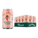 OLIPOP Prebiotic Soda Pop, Strawberry Vanilla, Pantry Pack Packed with Prebiotics, Fiber, and Botanicals, Gluten Free, Vegan, GMO Free, 12oz (12-Cans)