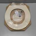 Bemis 500EC Durable Wood Toilet Seat with Easy Clean Hinges, Made in USA, Round, Almond
