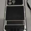 Lunivop Compatible with iPhone 15 Pro max Case Heavy Duty Protection Dustproof Built in Screen Protector Rugged Stand 360 Full Body Military Grade Metal Bumper Phone Cases (Silver 2023)