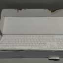 LeadsaiL White Wireless Keyboard and Mouse Combo, Full-Sized Ergonomic Computer Keyboard, 2.4GHz USB Cordless Keyboard Silent Mouse Set, 12 FN Shortcuts for Windows MacOS Laptop Computer