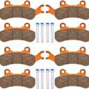 Brake Pads for Can-Am Maverick X3 & X3 Max 4x4 XRS DPS Maverick Sport Trail 800 1000 2017-2025,4 Sets Front & Rear Brake Pads for Can-Am Maverick Turbo Traxter T HD5 HD8 10 Can-Am SxS Defender