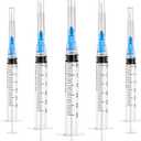 100 Pack 3ml Syringes with Needle 23Ga 1 Inch,Disposable Luer Lock Syringe for Liquids Dispensing,Scientific Labs