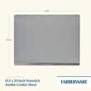 Farberware Insulated Bakeware Nonstick Cookie Baking Sheet, 15.5" x 20", Light Gray