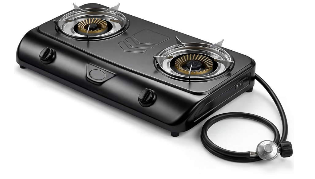 BESTFIRE 28" Portable Propane Stove - Professional Dual-Output Burners (12000 & 9000 BTU) for Precision Cooking, Rust-Resistant Steel 2 Burner Propane Cooktop for Camping, RV, BBQ & Tailgating 