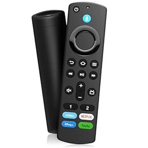 Replacement Voice Remote Fit for All Series, TV Cube/ Stick, Compatible with Stick 4K Max/ 4K (1st/ 2nd Gen), Stick (2nd/ 3rd Gen)/ Lite/ HD, and for All Insignia-Toshiba-Pioneer-Smart-TVs
