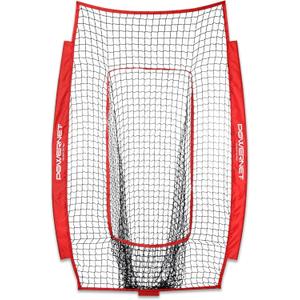 PowerNet 4x7 FT Portable Infielder Training NET ONLY, Softball Baseball Replacement Practice Net for Pitching and Hitting, Ball Catcher Pocket, 28 SQFT Protection, Team Colors (Red)