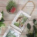 QUTREY 4x6 Hanging Picture Frames Collage Set of 2, 4 Openings 4 x 6 Photo Frames for Vertical 4 by 6 inch Pictures for Wall Decor, Distressed White
