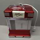 Nostalgia Snow Cone Shaved Ice Machine - Retro Table-Top Slushie Machine Makes 20 Icy Treats - Includes 2 Reusable Plastic Cups & Ice Scoop - Retro Red