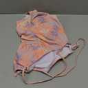 Girls Swimsuit One Piece Quick Dry Beach Swimwear with Adjustable Strap Girls Bathing Suit 13-14 Years (Peach Pink Palm Print)