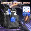 2 x R-fun AirPods 2 Case 2019 with Lock & Cleaning Kit, Keychain, Magnetic Lid, Carbon Fiber Protective Case, Compatible with AirPods 2nd/ 1st Generation, Support Wireless Charging, Black