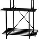 Zhongma 3 Tier Sturdy Plant Stand Space-Saving Heavy Duty Plant Holder for Home Indoor and Outdoor, L35.43 xW17.32 x H39.37 inch, 660 LBS Capacity & Heavy Duty Construction.